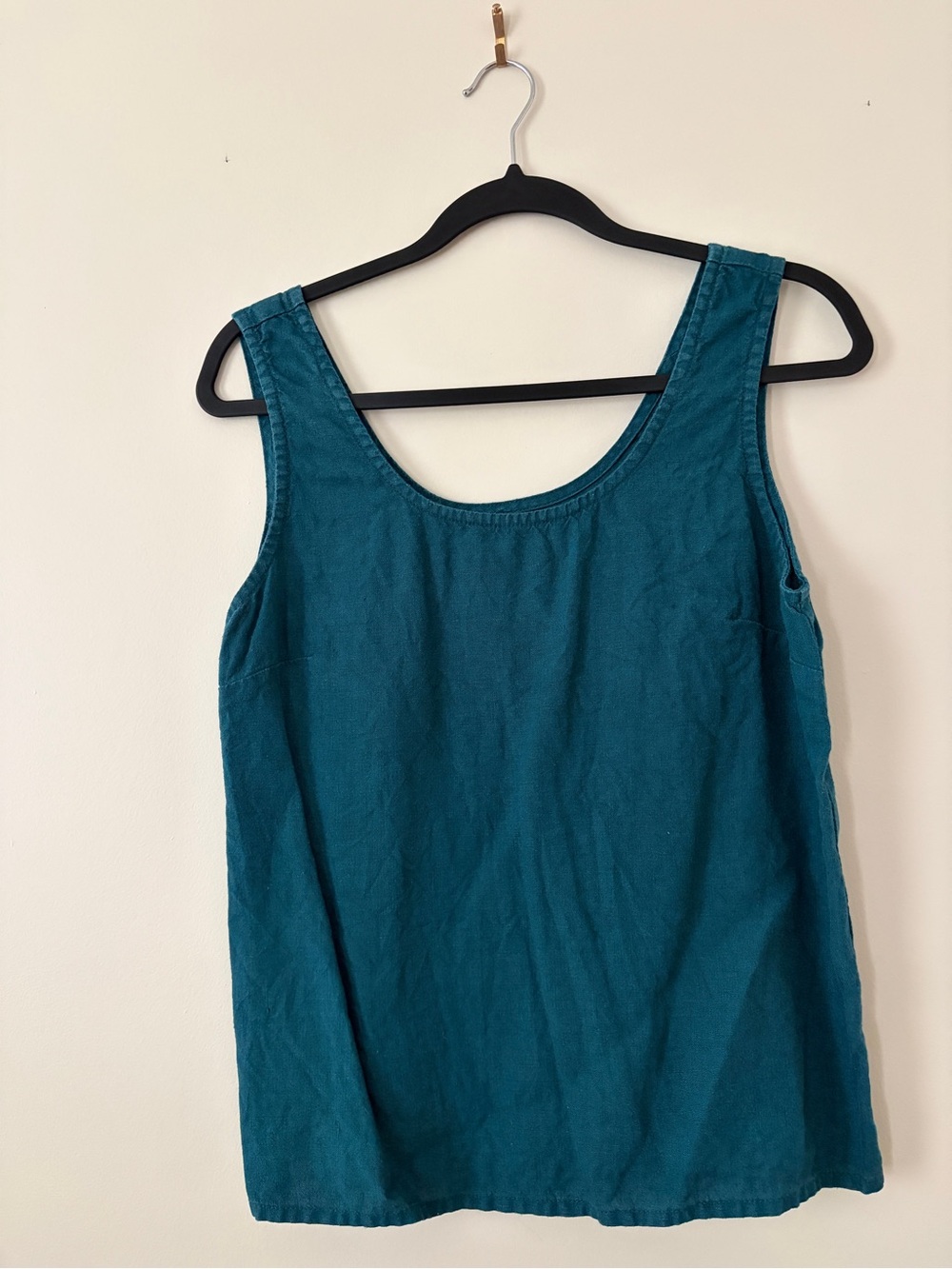 notPERFECTLINEN Teal Linen Tank Top
